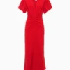 Victoria Beckham Gathered Midi Dress