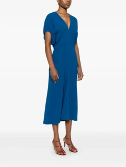 Victoria Beckham Blouson Dress -Ottodisanpietro 1225WDR006381A SAPPHIRE BLUE victoria beckham dress ottodisanpietro 3