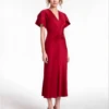 Victoria Beckham Gathered V-neck Dress