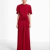 Victoria Beckham Gathered Waist Long Dress
