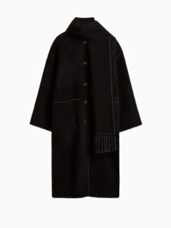 Toteme Embroidered Scarf Coat