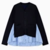 Sacai Poplin Cardigan