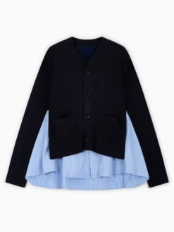 Sacai Poplin Cardigan