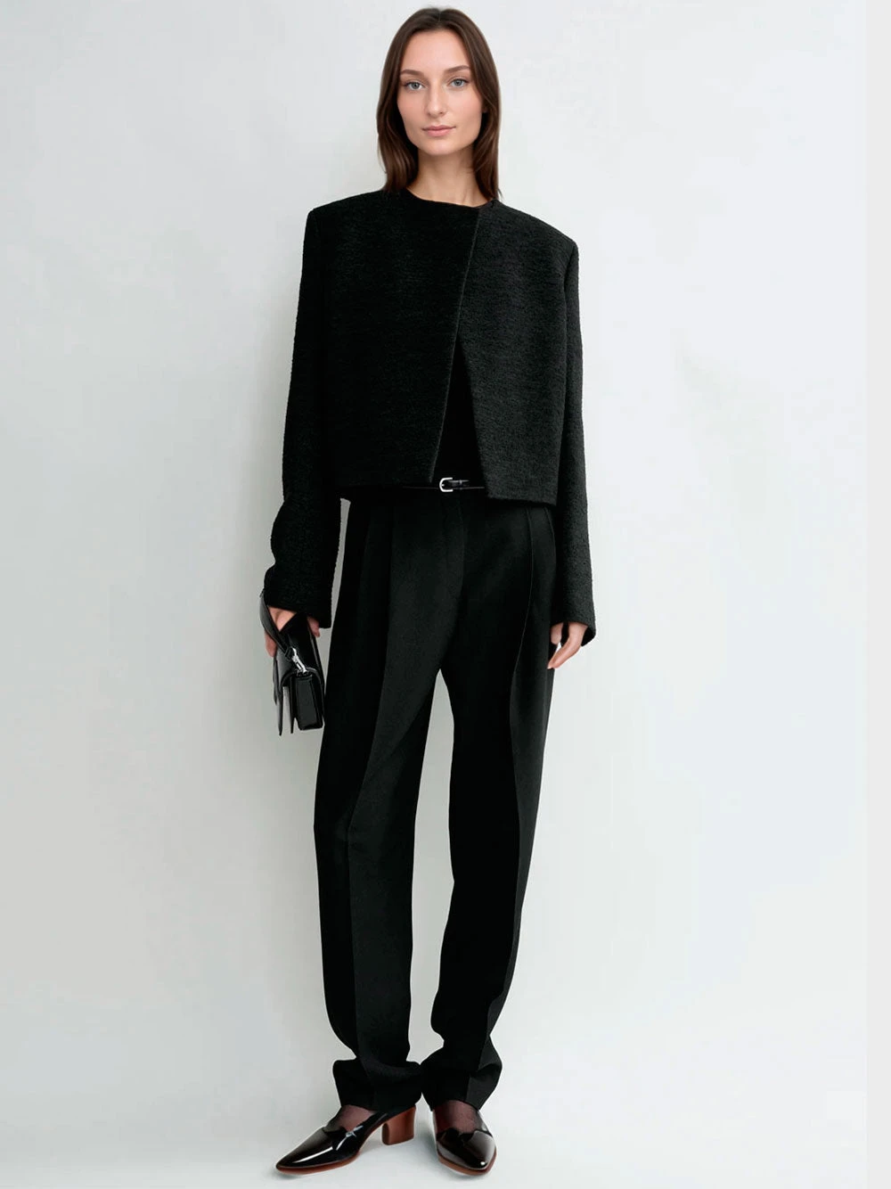 Cropped bouclé jacket Toteme Cropped Bouclé Jacket -Ottodisanpietro 251 WRO4309 FB0271 001 Toteme boucle jacket OTTODISANPIETRO 3