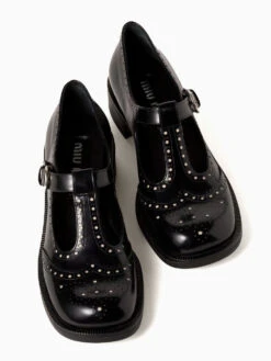 Miu Miu T-strap Brogue Shoes -Ottodisanpietro 5E303E F035 055 F057Z SHOES MIU MIU ottodisanpietro 4