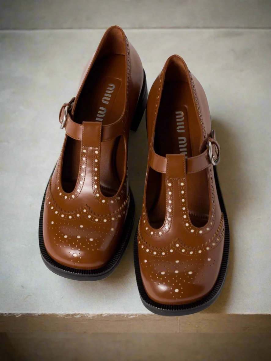 Monk brogue shoes Miu Miu Monk Brogue Shoes -Ottodisanpietro 5E303E F035 055 F0B24 monk shoes miu miu OTTODISANPIETRO 5