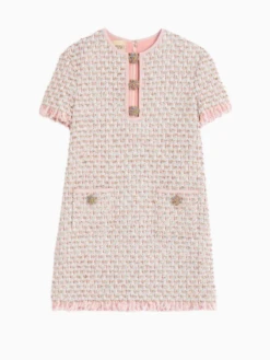 Valentino Embroidered Tweed Dress