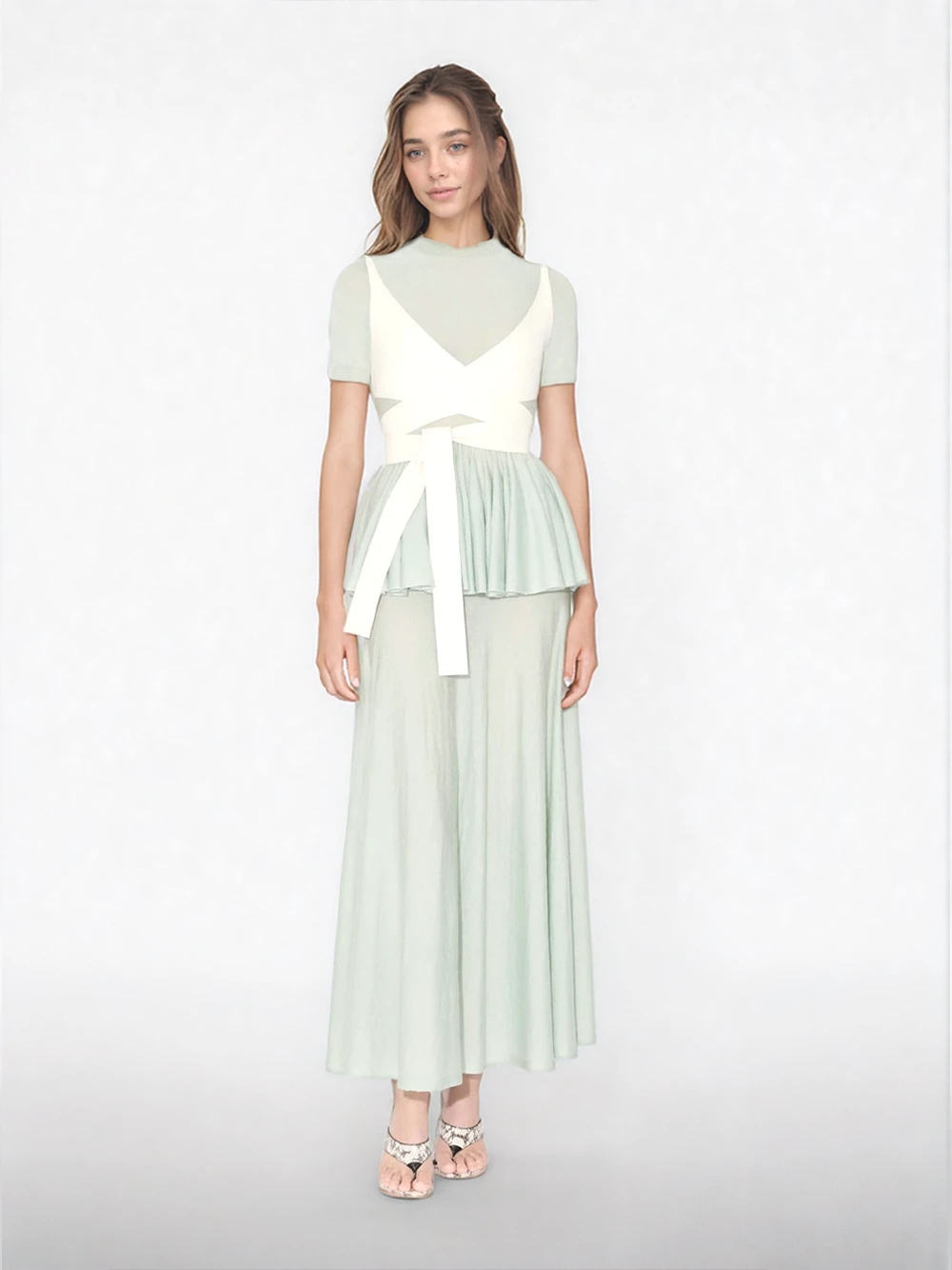 Peplum top ALAIA Peplum Top -Ottodisanpietro AA9H1235M922B 605 top alaia OTTODISANPIETRO 2b