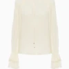 Chloé Gathered Georgette Blouse