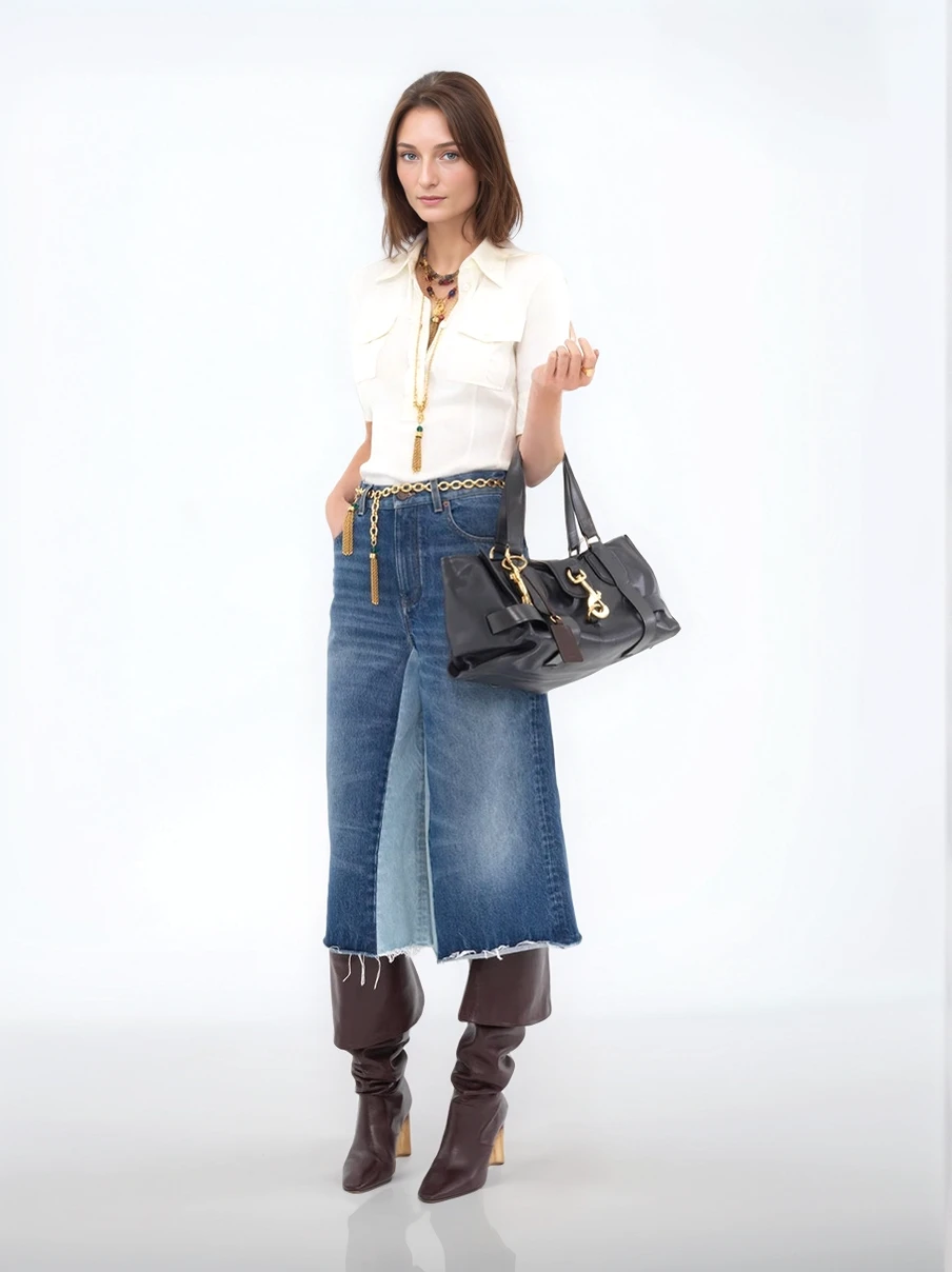 Utilitarian shirt Chloé Utilitarian Shirt -Ottodisanpietro CH25SDS02158 476 Chloe bermudas OTTODISANPIETRO 1.1