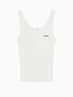 Chloé Tank Top -Ottodisanpietro CH25SJH12180 101 chloe top ottodisanpietro