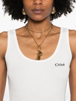 Chloé Tank Top -Ottodisanpietro CH25SJH12180 101 chloe top ottodisanpietro 5