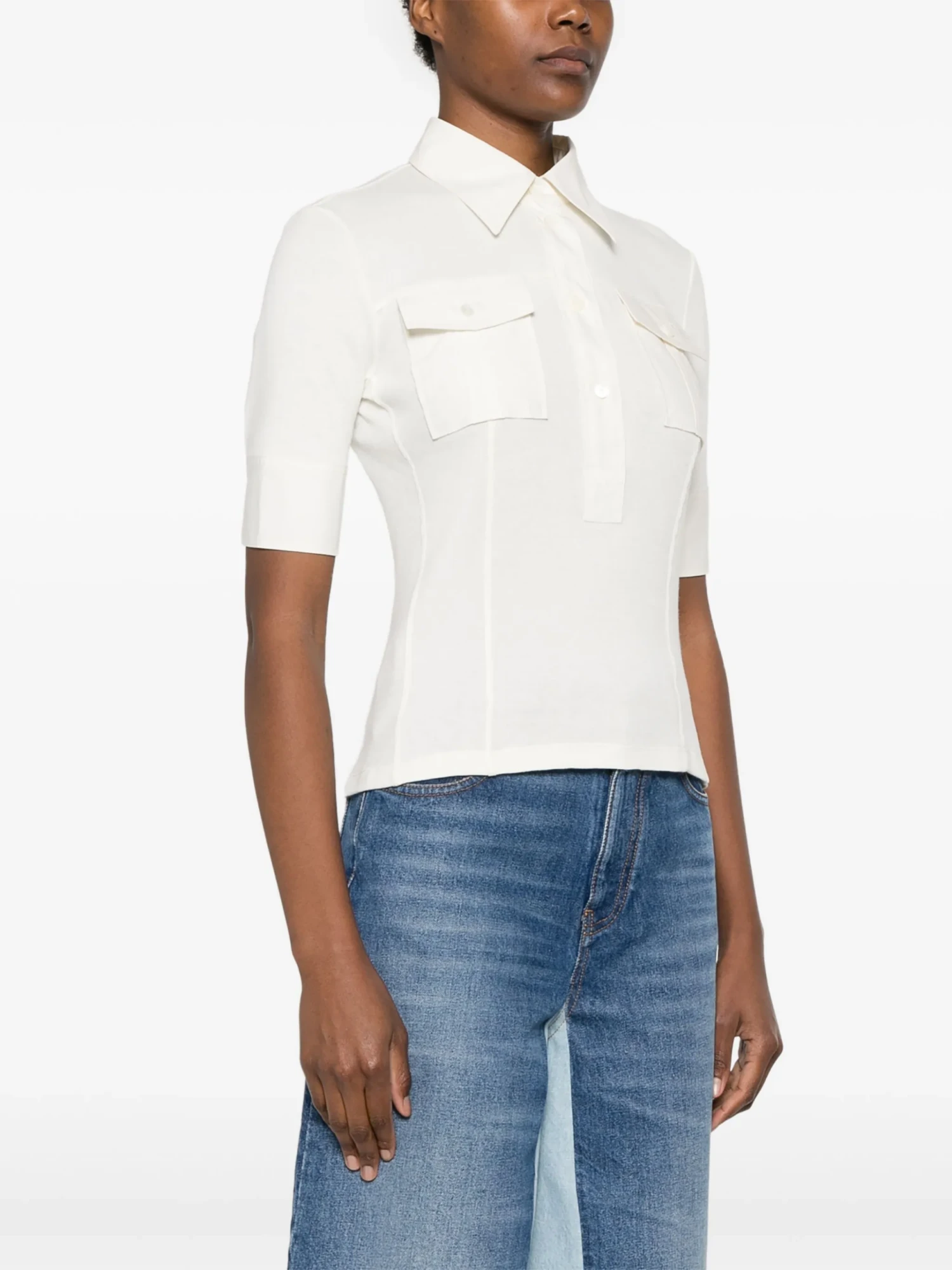 Utilitarian shirt Chloé Utilitarian Shirt -Ottodisanpietro CH25SJH13182 103 2 chloe shirt ottodisampietro scaled