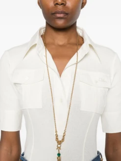Chloé Utilitarian Shirt 4 Chloé Utilitarian Shirt -Ottodisanpietro CH25SJH13182 103 4 chloe shirt ottodisampietro