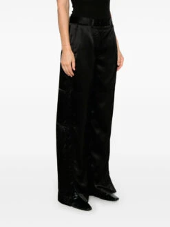 Jil Sander Satin Trousers 2 Jil Sander Satin Trousers -Ottodisanpietro J03KA0270 J65246 001 Jil Sander satin trousers OTTODISANPIETRO 3
