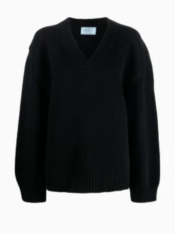 Prada V-neck Knitted Long-sleeve Jumper