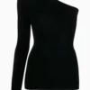 Victoria Beckham One Shoulder Ribbed Top