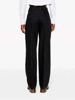 Miu Miu Pinstripe Herringbone Wool Trousers -Ottodisanpietro M038670 trousers miu miu OTTODISANPIETRO 03