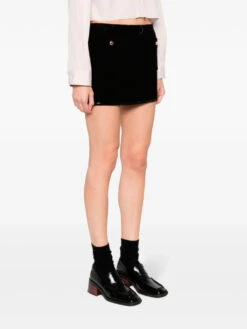 Miu Miu Sequin Detailed Miniskirt -Ottodisanpietro M039178 Black miniskirt Miu Miu Ottodisanpietro2