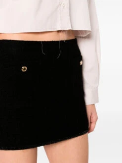 Miu Miu Sequin Detailed Miniskirt -Ottodisanpietro M039178 Black miniskirt Miu Miu Ottodisanpietro4