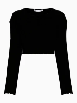 ALEXANDER WANG Ribbed Cropped Jumper