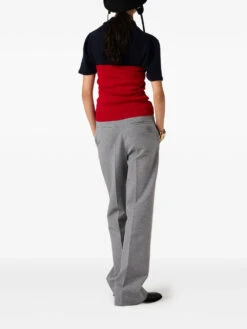 Miu Miu Embroidered-logo Trousers -Ottodisanpietro Miu Miu pantalones ottodisanpietro MP1931 SOOO 18FQ F0031 2