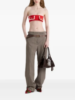 Prada Belted Trousers -Ottodisanpietro P242J SOOO 16NO F0572 trousers prada OTTODISANPIETRO 2