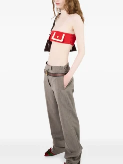 Prada Belted Trousers -Ottodisanpietro P242J SOOO 16NO F0572 trousers prada OTTODISANPIETRO 4