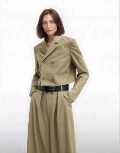 Cropped Jacket -Ottodisanpietro R124TW8268 ARTIC tibi jacket ottodisanpietro