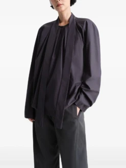 Lemaire Ascot Blouse -Ottodisanpietro TO1330 LF1364 BK980 blouse lemaire OTTODISANPIETRO 3