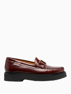 Tod's Logo Leather Loafers