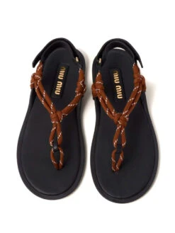 Miu Miu Cord-strap Sandals -Ottodisanpietro Z010245 Miu Miu sandals OTTODISANPIETRO 4